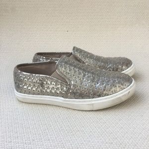 Steve Madden Gold Patterned Slip On Sneaker